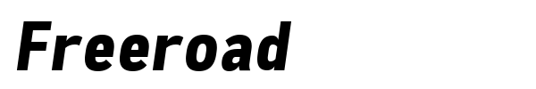 Freeroad font preview